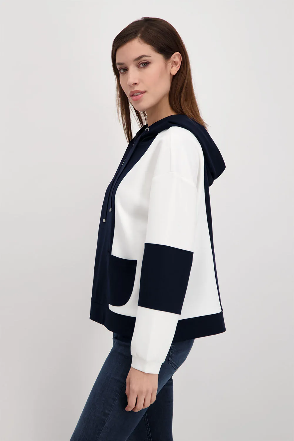 Monari Colour Block  Hooded Top M406805