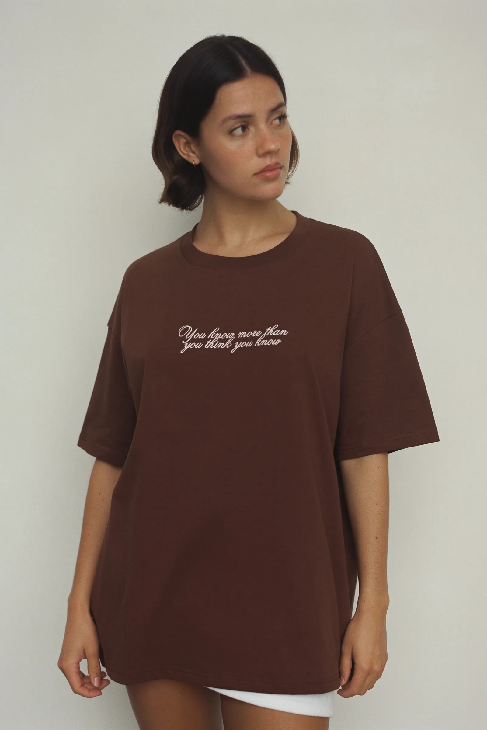 Morale Tee - Choc/Pink