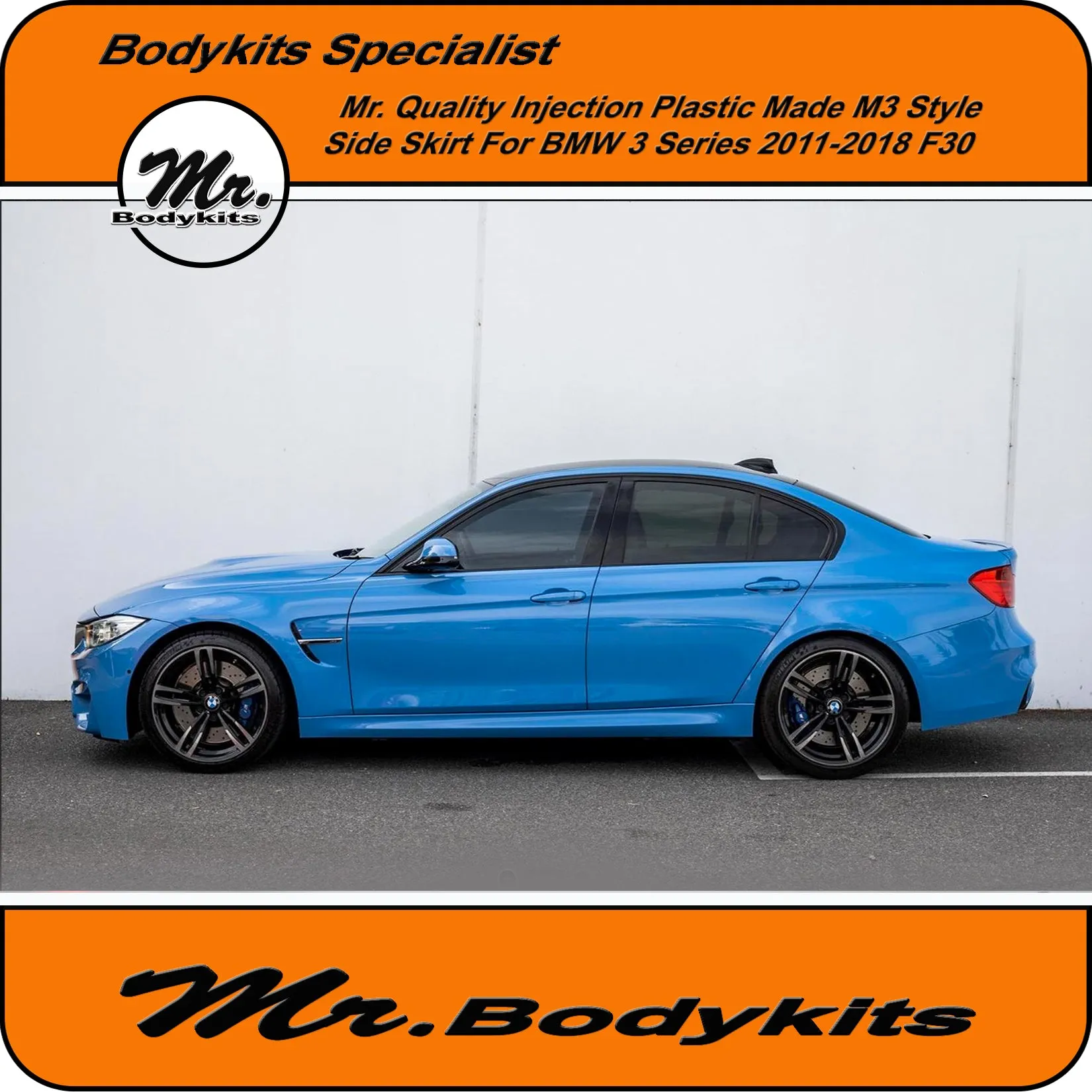 Mr Bodykits M3 Style Plastic Side Skirt For BMW F30/31 2011-2018 Sedan/Wagon 3 Series