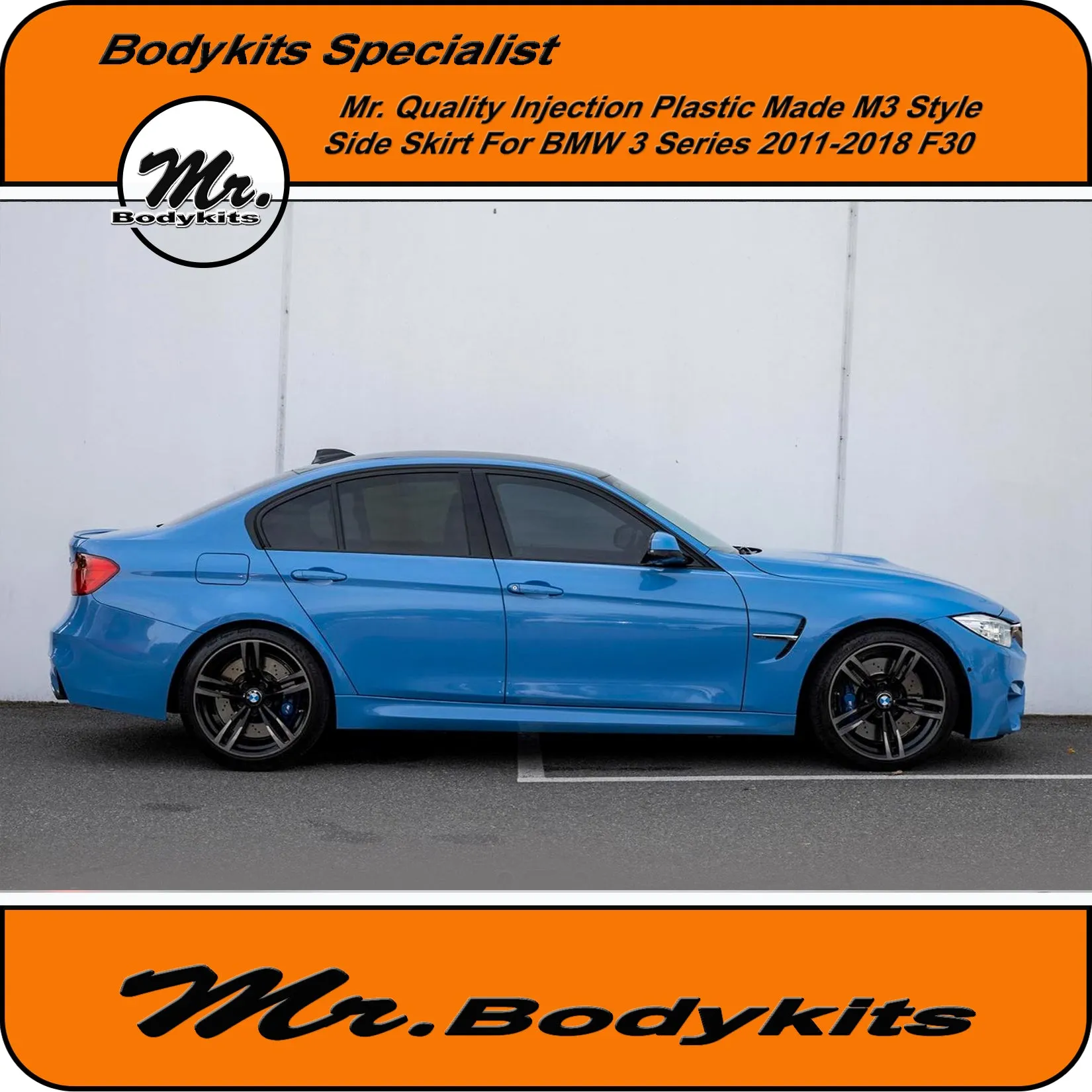Mr Bodykits M3 Style Plastic Side Skirt For BMW F30/31 2011-2018 Sedan/Wagon 3 Series