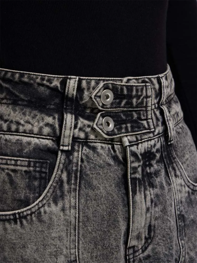 Multi Pocket Retro Wide Leg Denim Pants【s0000006727】