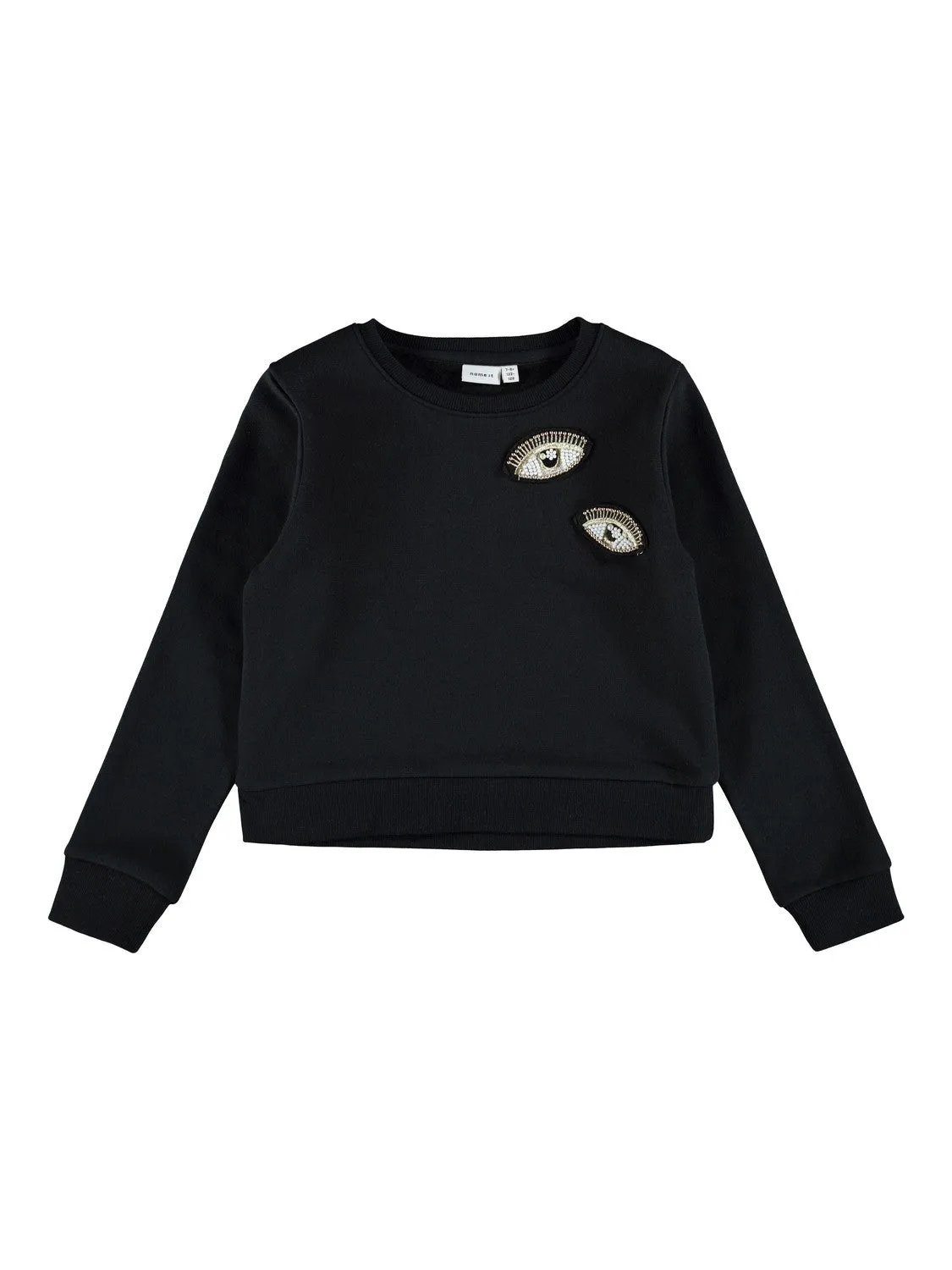 NAME IT | Kid Girl Rimette Boxy Crop Sweat Jumper