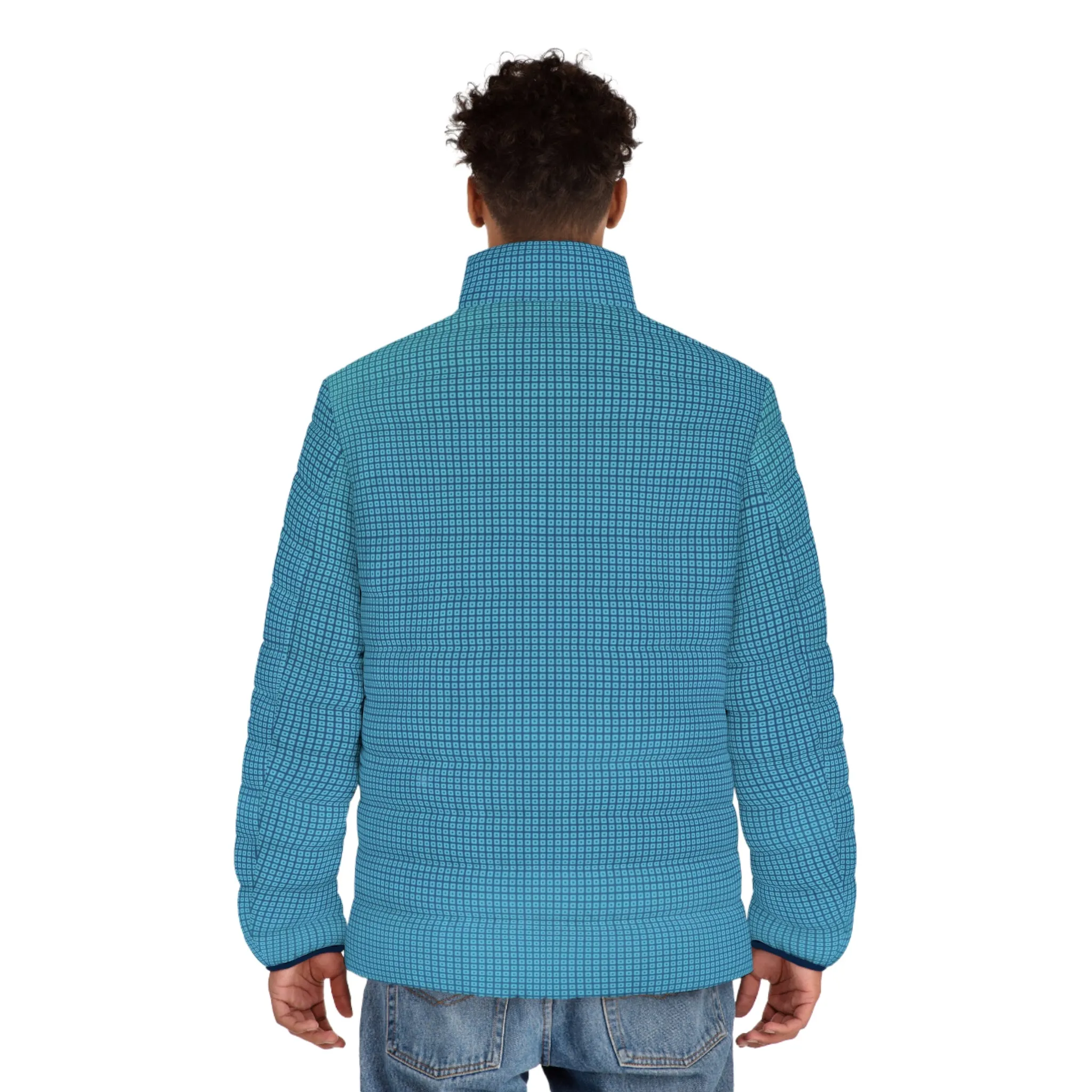 Northern Lights Men's Puffer Jacket (AOP)