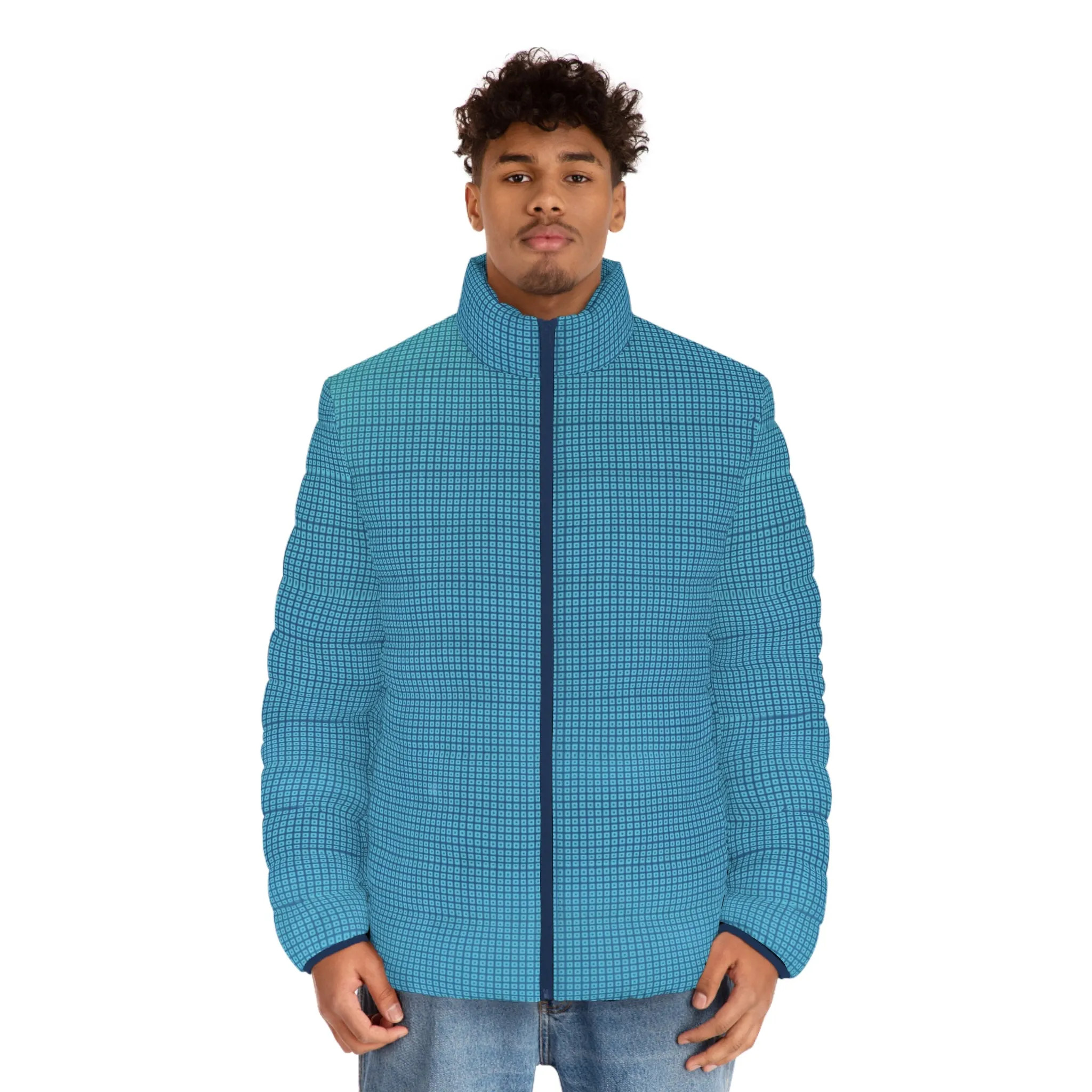 Northern Lights Men's Puffer Jacket (AOP)