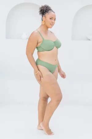 Olive High Leg Bottom