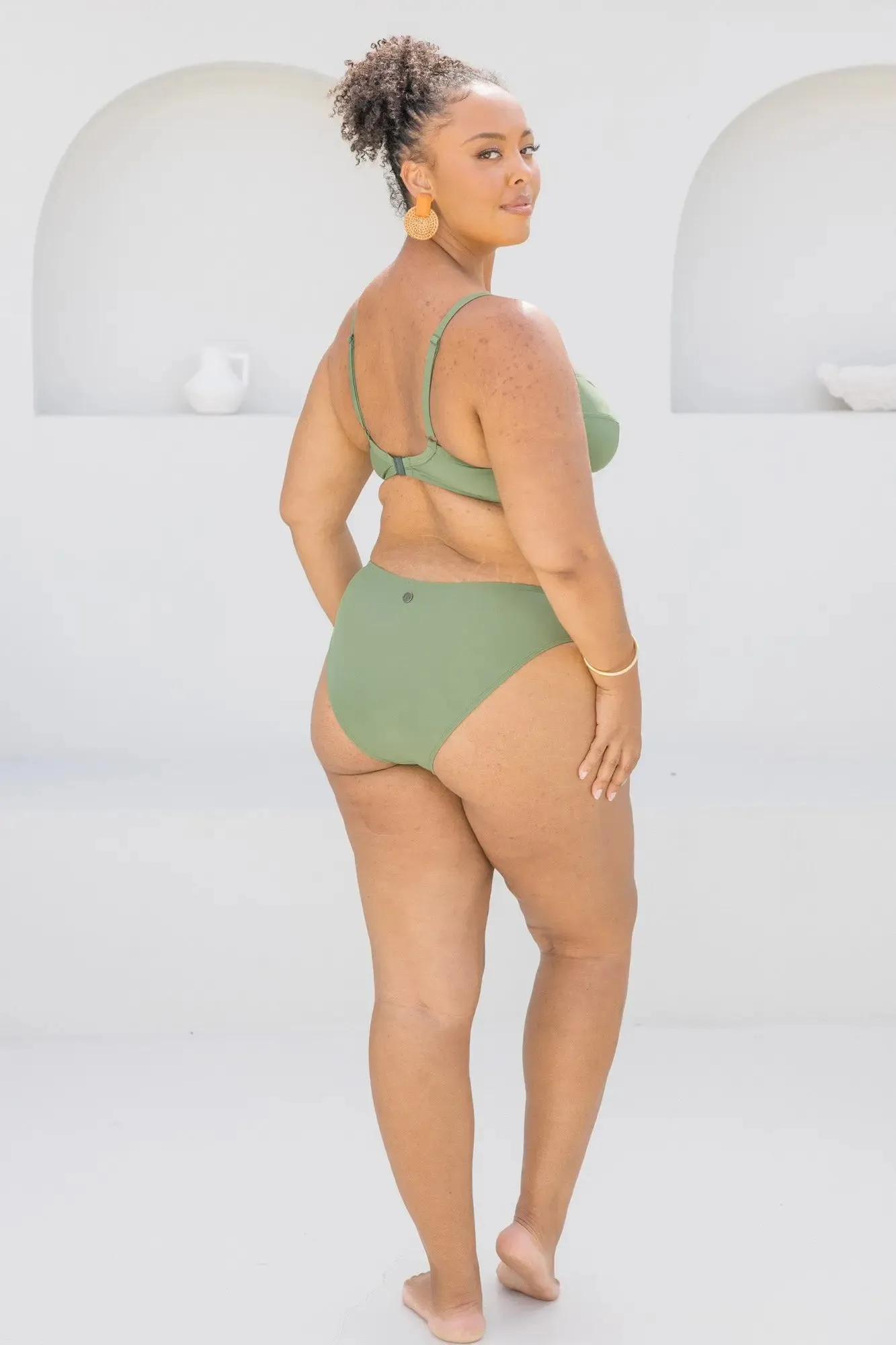 Olive High Leg Bottom