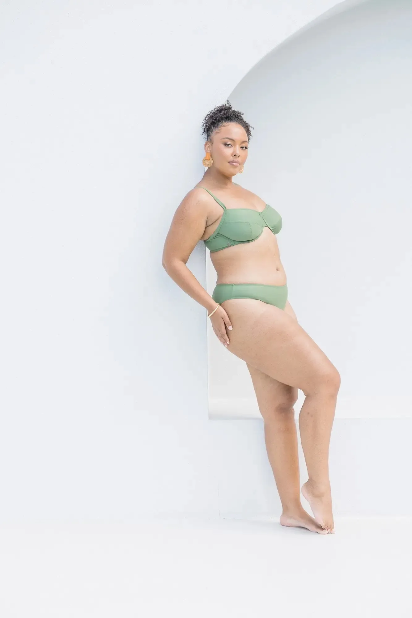 Olive High Leg Bottom