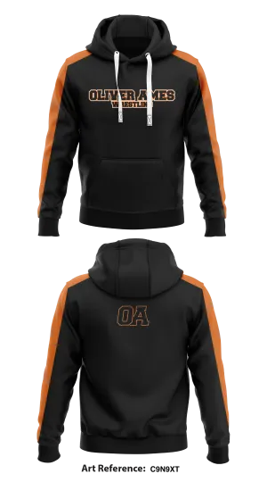 Oliver Ames Tigers1  Core Men's Hooded Performance Sweatshirt - c9N9xT