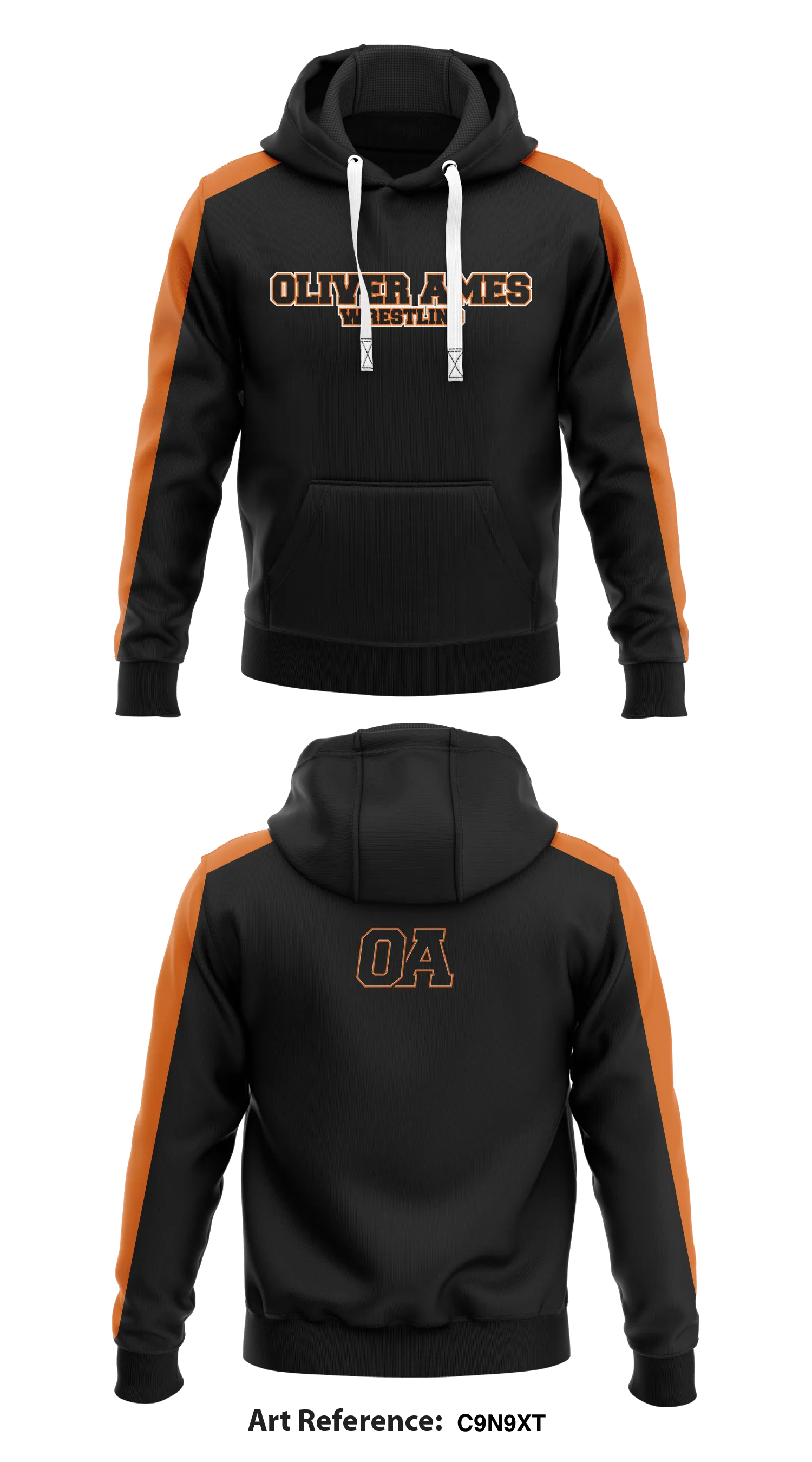 Oliver Ames Tigers1  Core Men's Hooded Performance Sweatshirt - c9N9xT