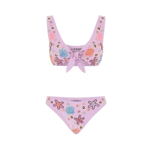 Orla Tie In The Middle Bikini Top Lilac