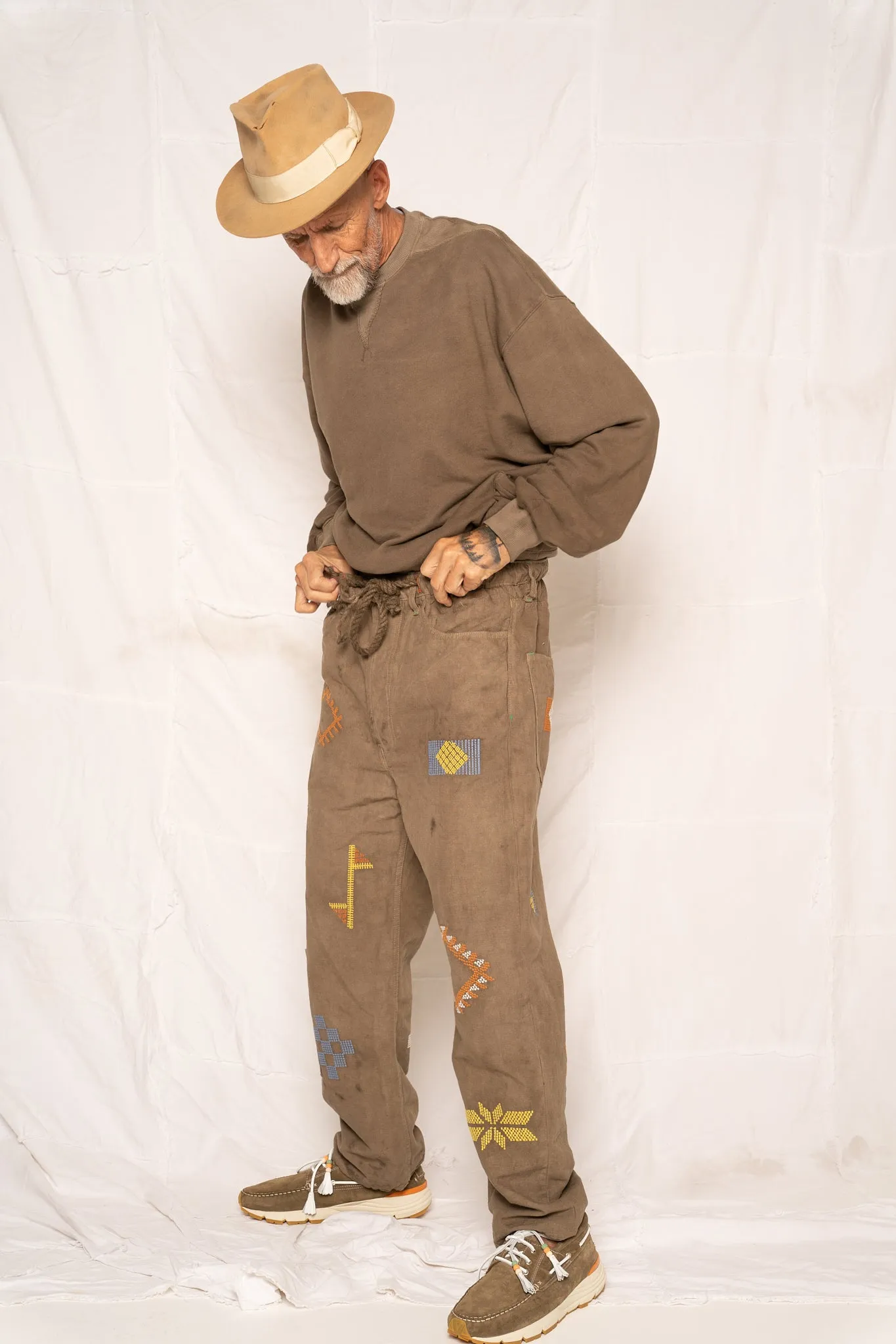 P68 Military Hemp/Organic Cotton Embroidered Taos Grey Volcano