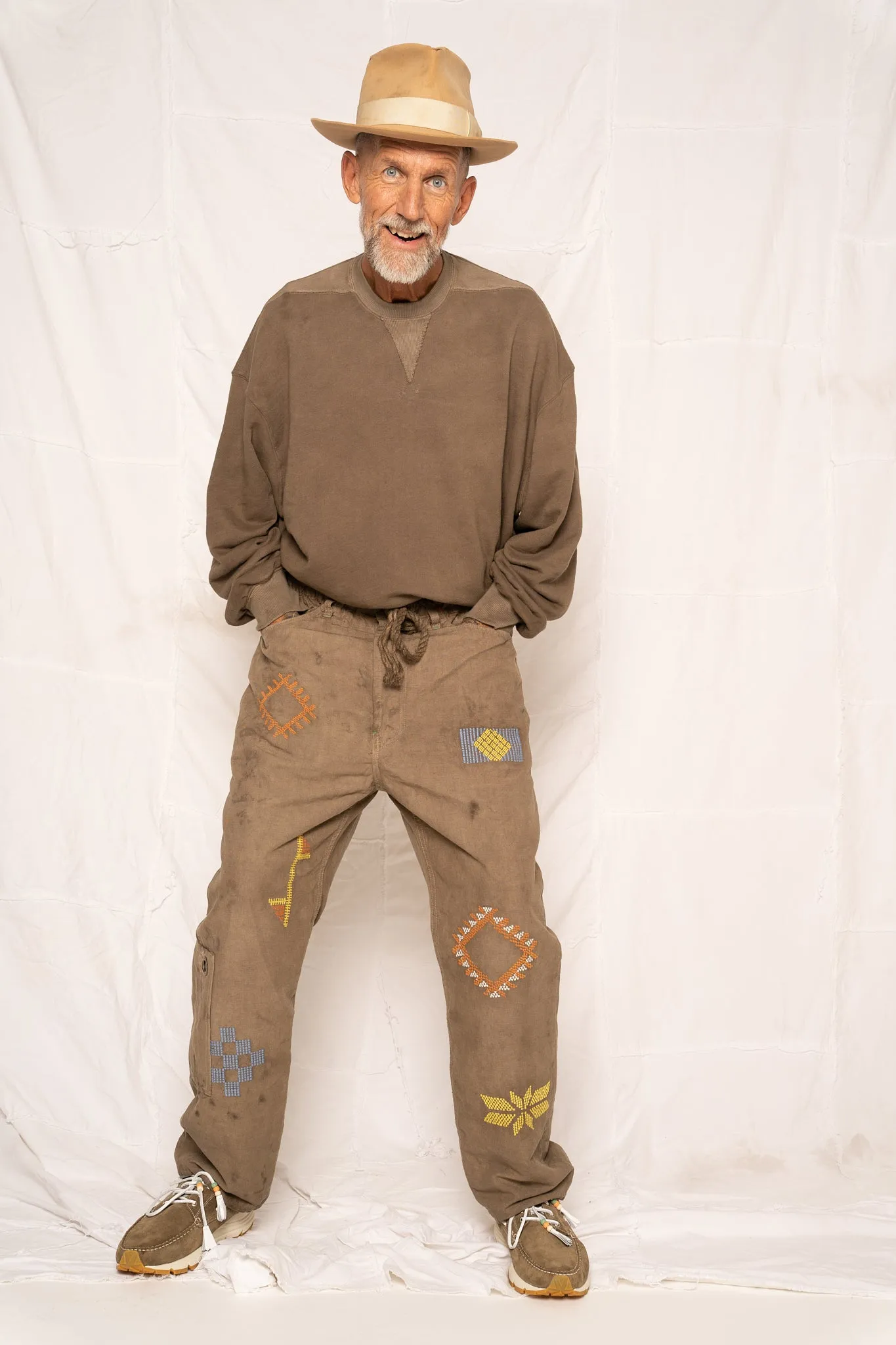P68 Military Hemp/Organic Cotton Embroidered Taos Grey Volcano