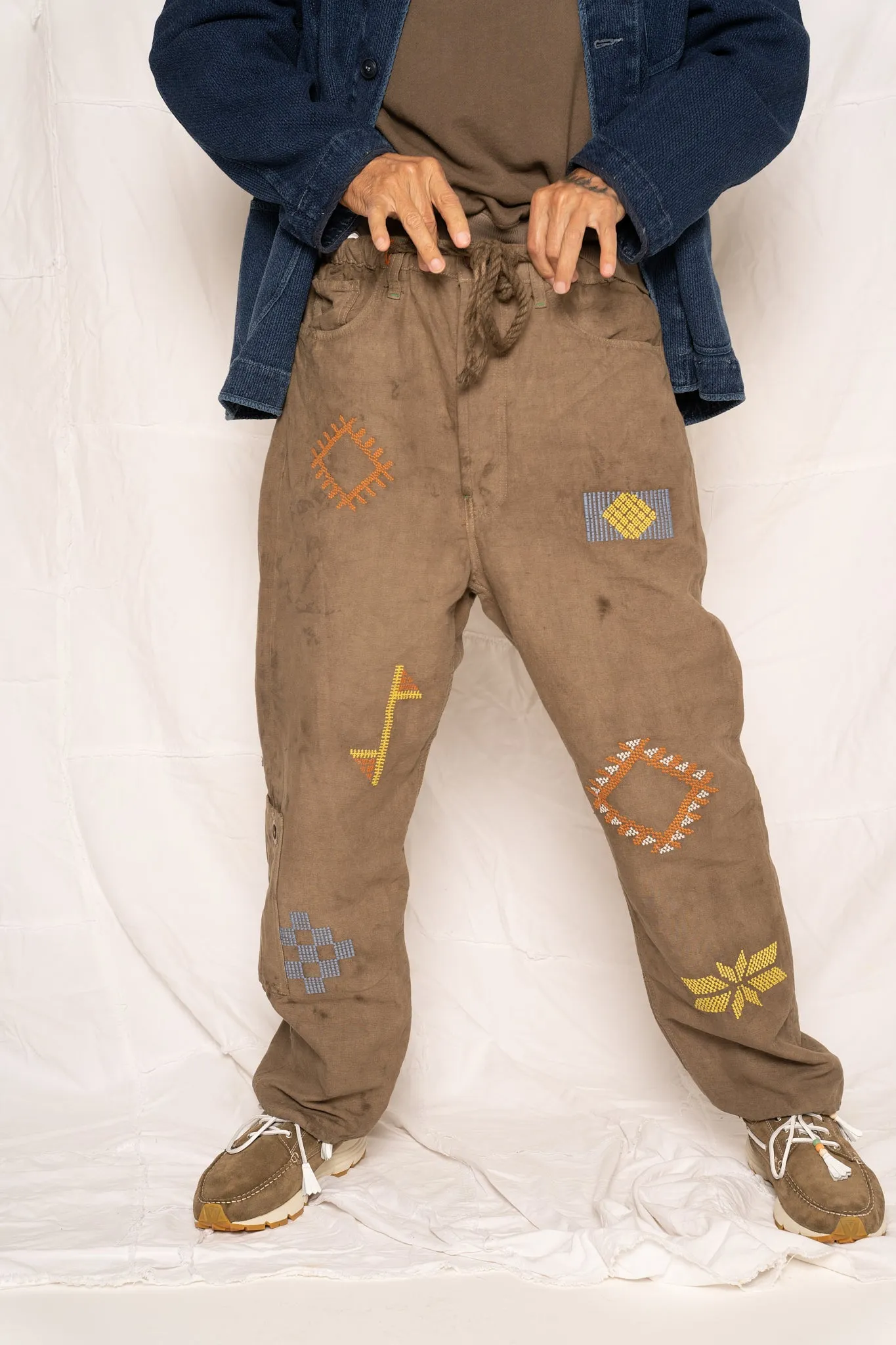 P68 Military Hemp/Organic Cotton Embroidered Taos Grey Volcano