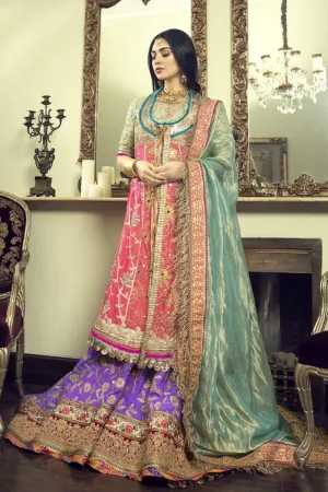 Pakistani Bridal Designer Wear in Pink Color #C2024