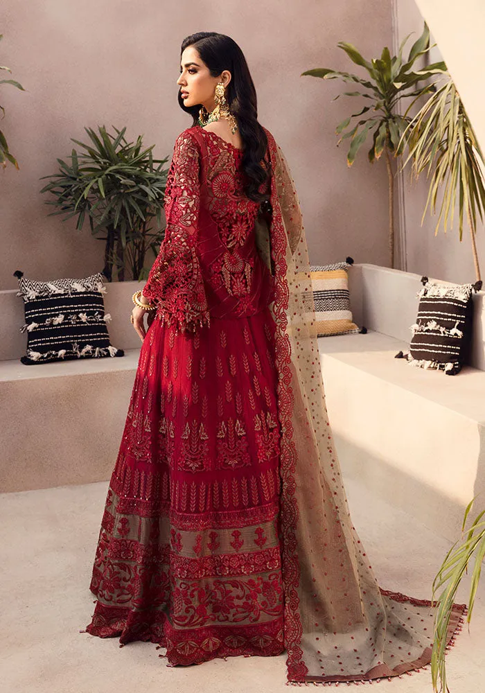 Pakistani Red Embroidered Lehenga with Kurti Wedding Party Dress