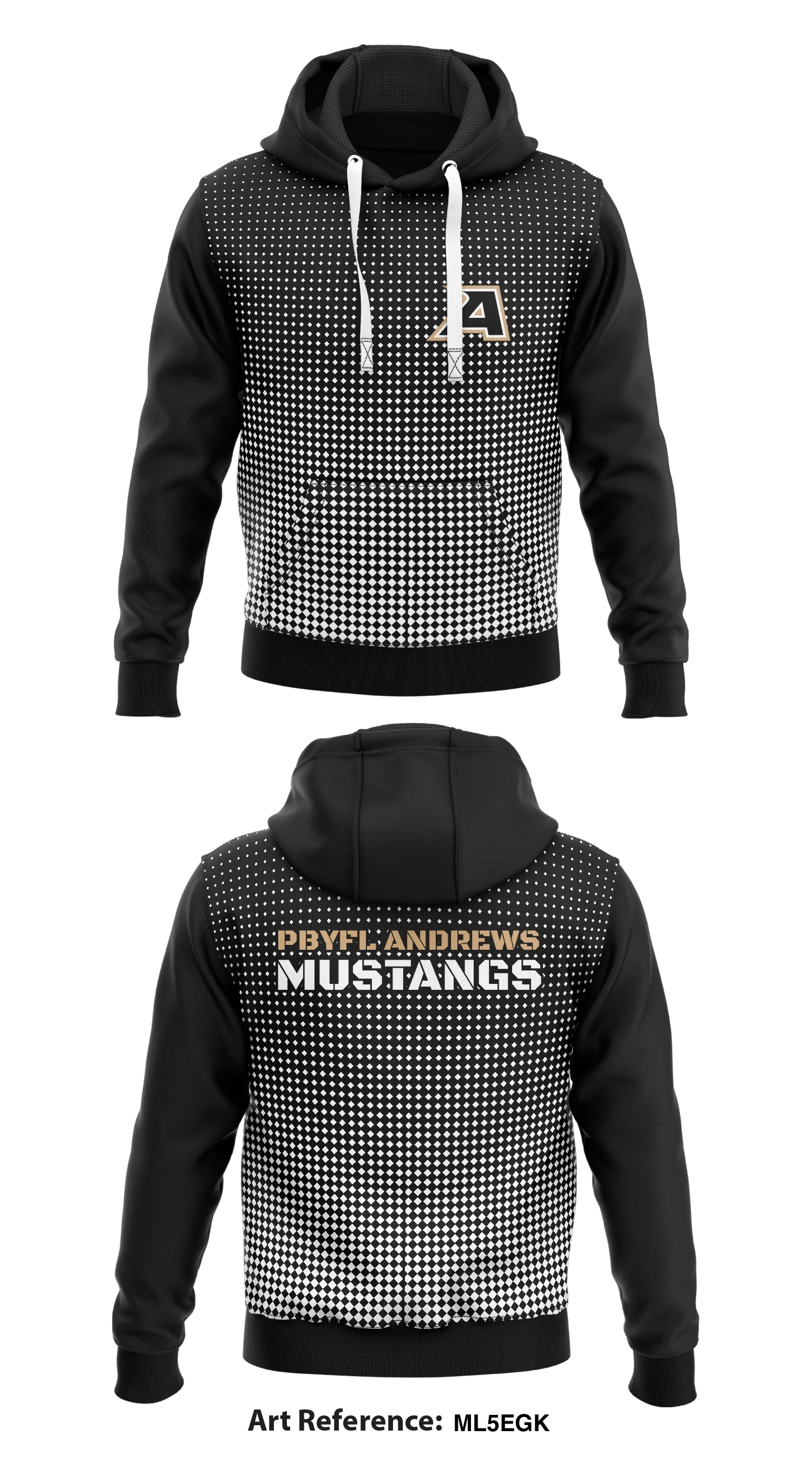 PBYFL Andrews Mustangs Store 2 Core Men's Hooded Performance Sweatshirt - mL5eGk