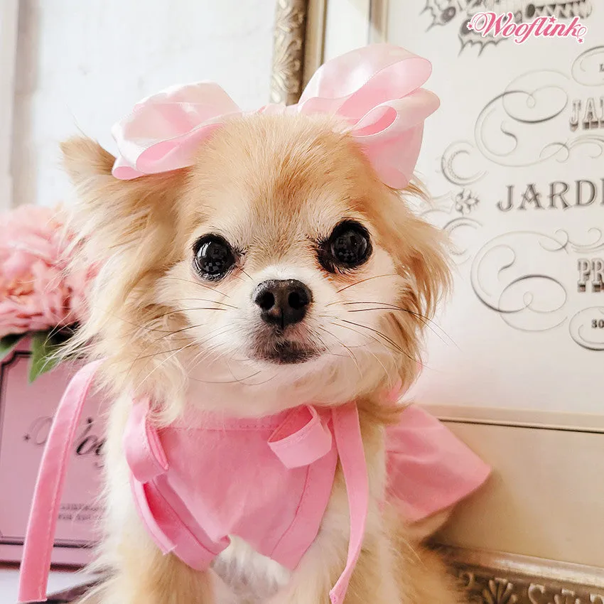 pink lady bow dress
