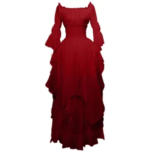 Pink Lolita Dress Gothic Dress for Women Steampunk Witch Goth Costume Halloween Victorian Ball Gown Floor Length Irish Dress Corset Goth Tops for Women