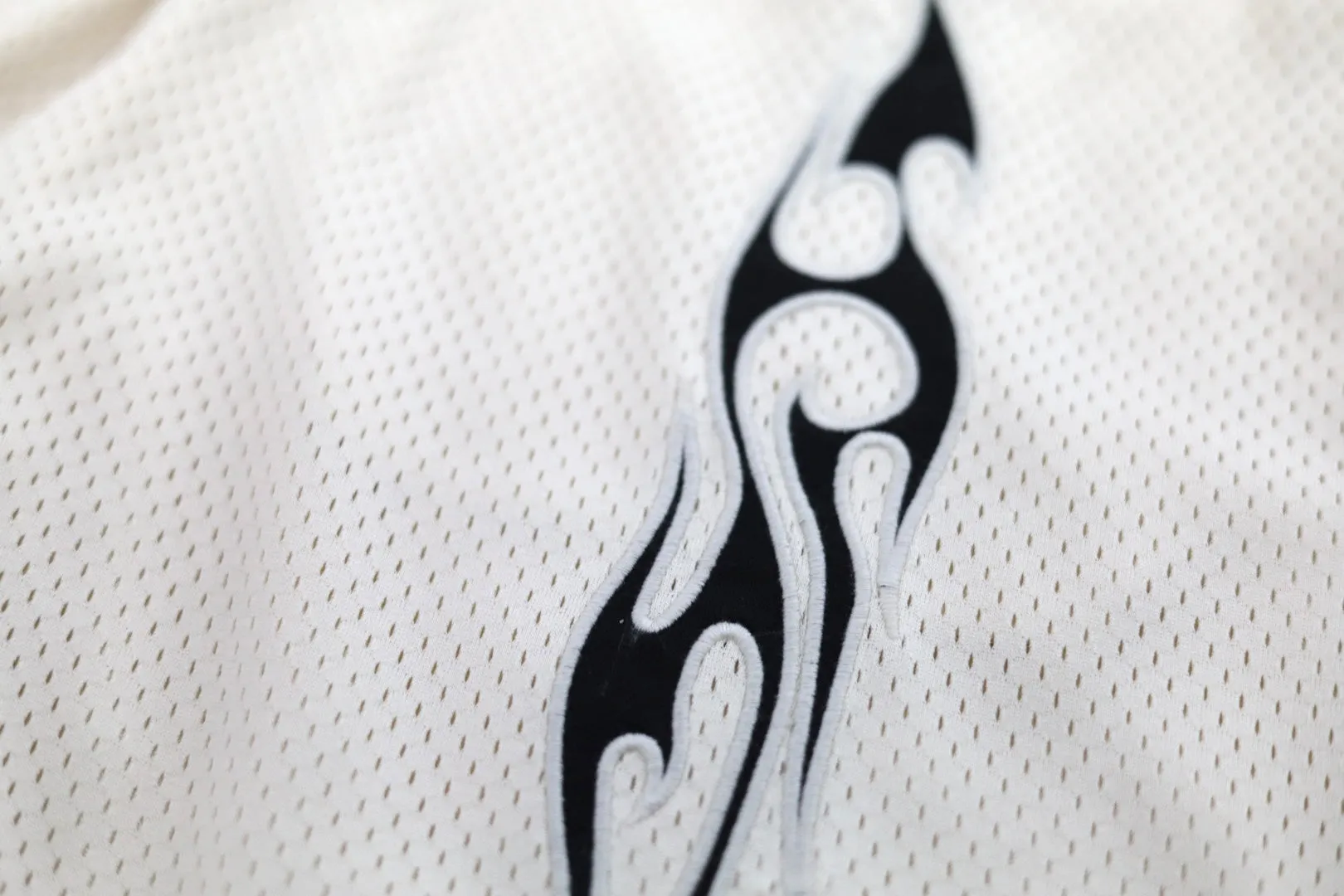 Pleasures Flame Mesh Shorts P24SP008-White