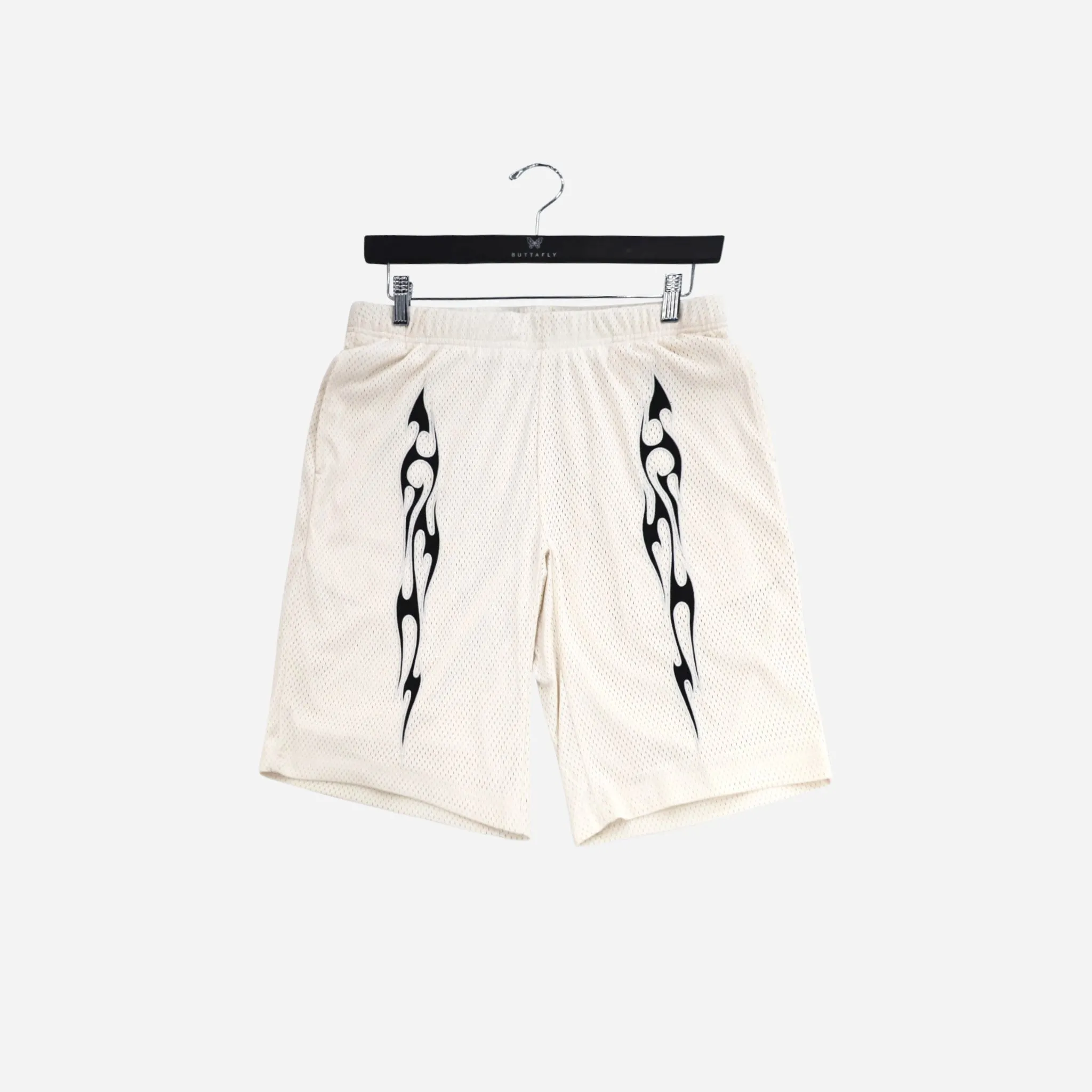 Pleasures Flame Mesh Shorts P24SP008-White
