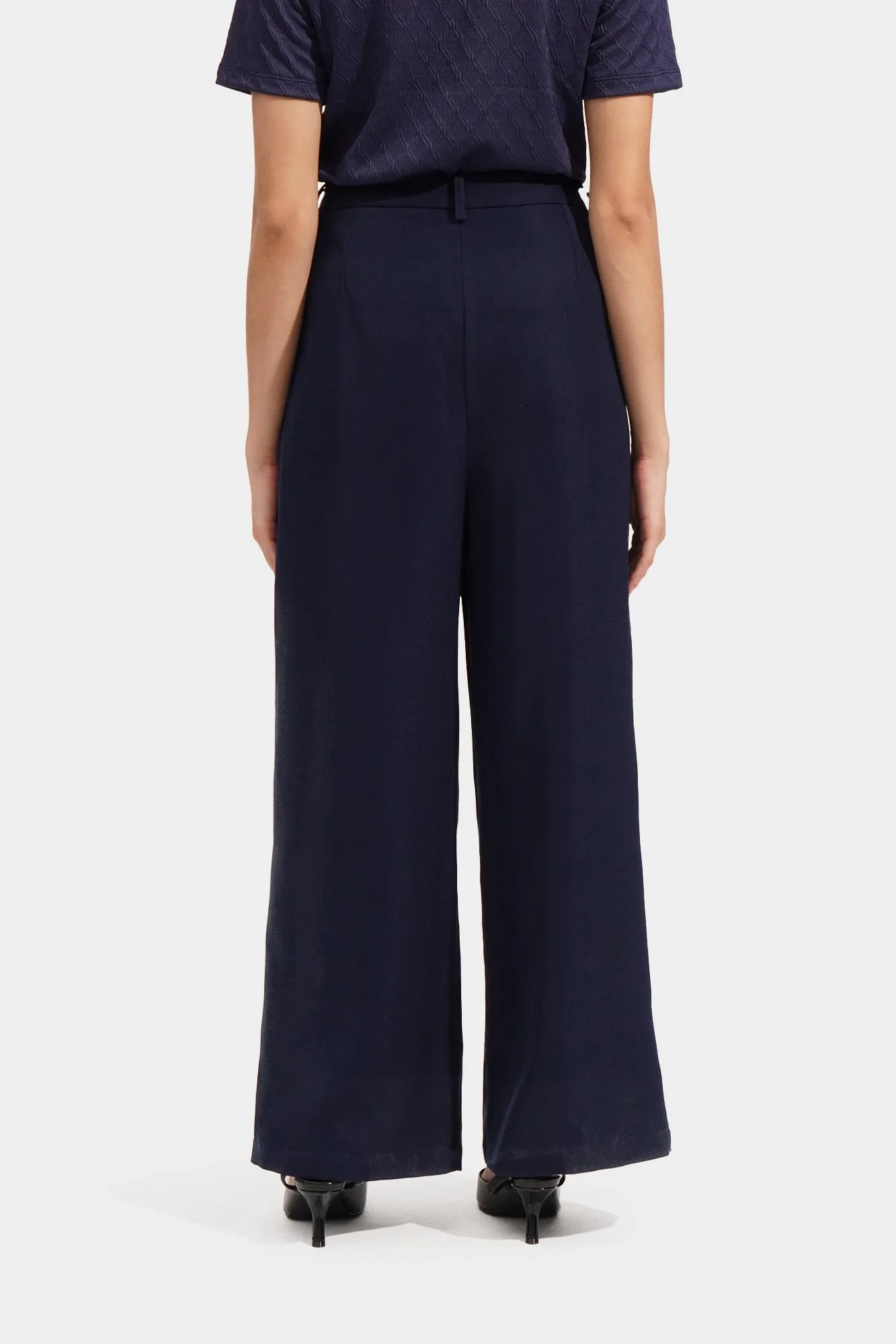 Pleated Wide Leg Trousers