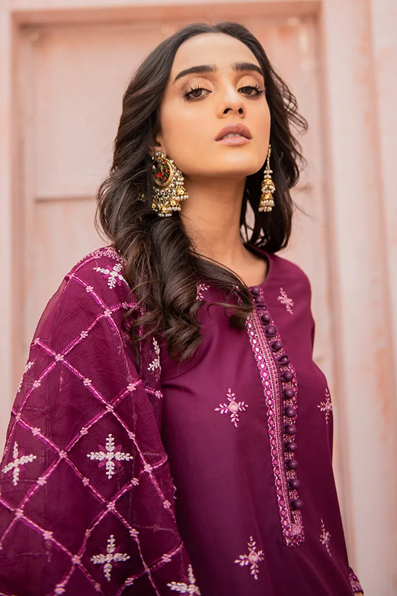 PLUM FIESTA-2PC (SHIRT & DUPATTA)
