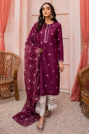 PLUM FIESTA-2PC (SHIRT & DUPATTA)