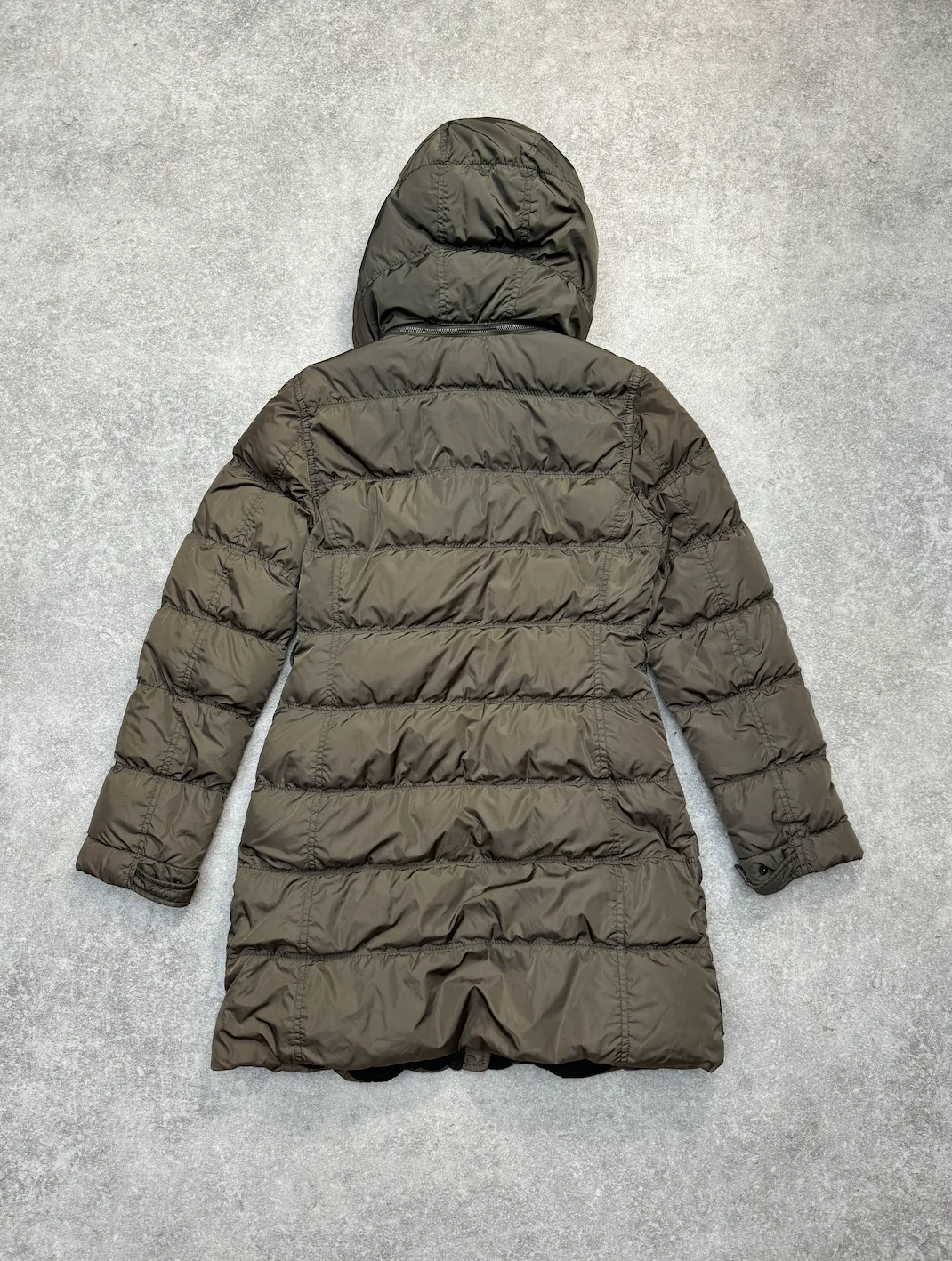 Prada Khaki Mid Length Puffer Jacket