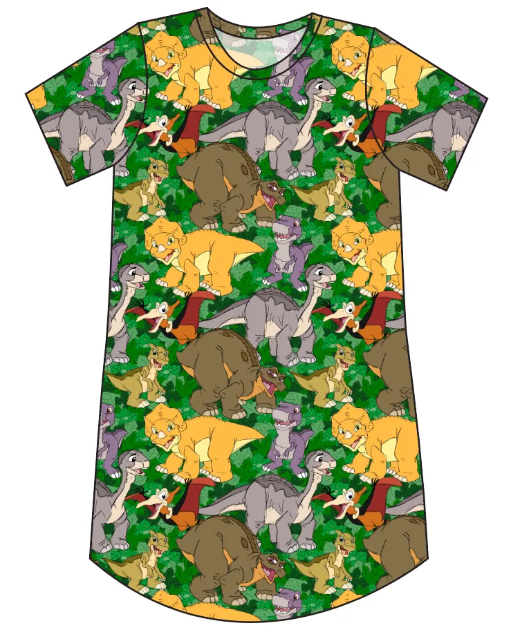 Prehistoric Pals Ladies' T-Shirt Dress