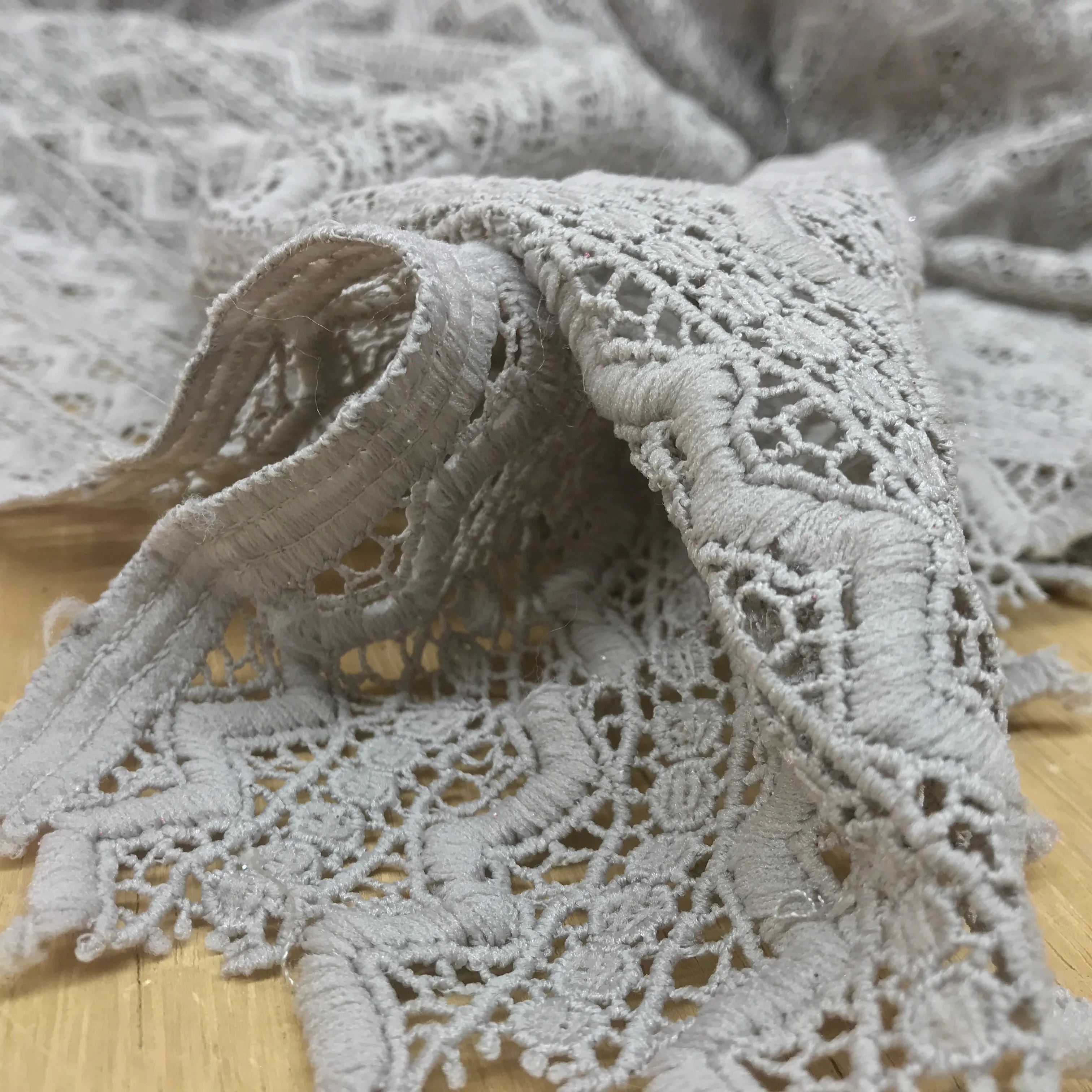 Premium Eyelash Floral Lace Bridal Dress, Taupe