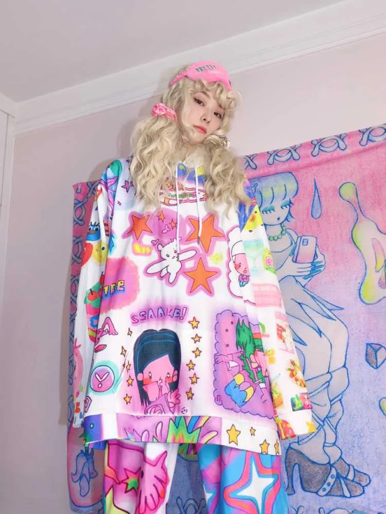 Printed hooded sweatshirt【s0000010288】