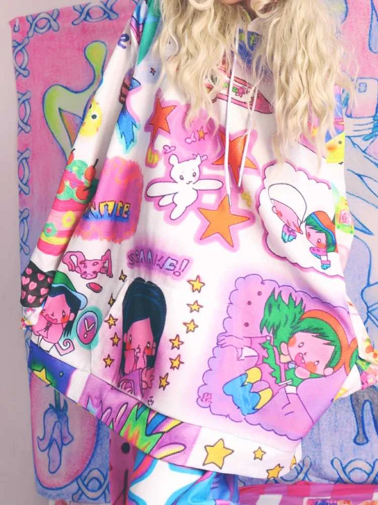 Printed hooded sweatshirt【s0000010288】