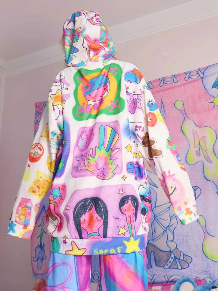 Printed hooded sweatshirt【s0000010288】
