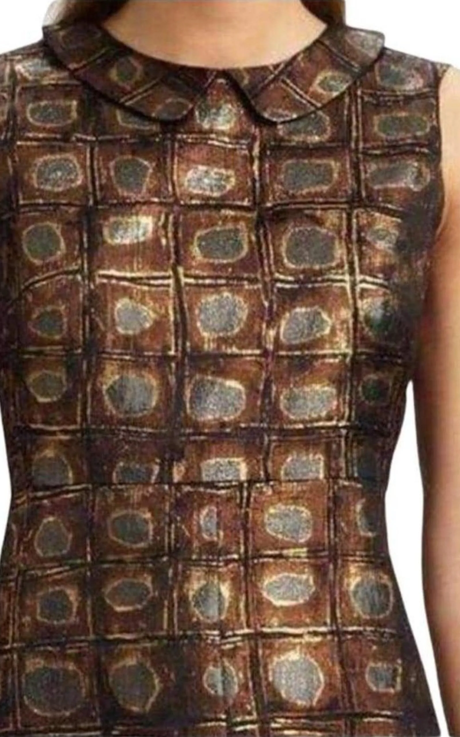 Printed Organdy Finished Dress