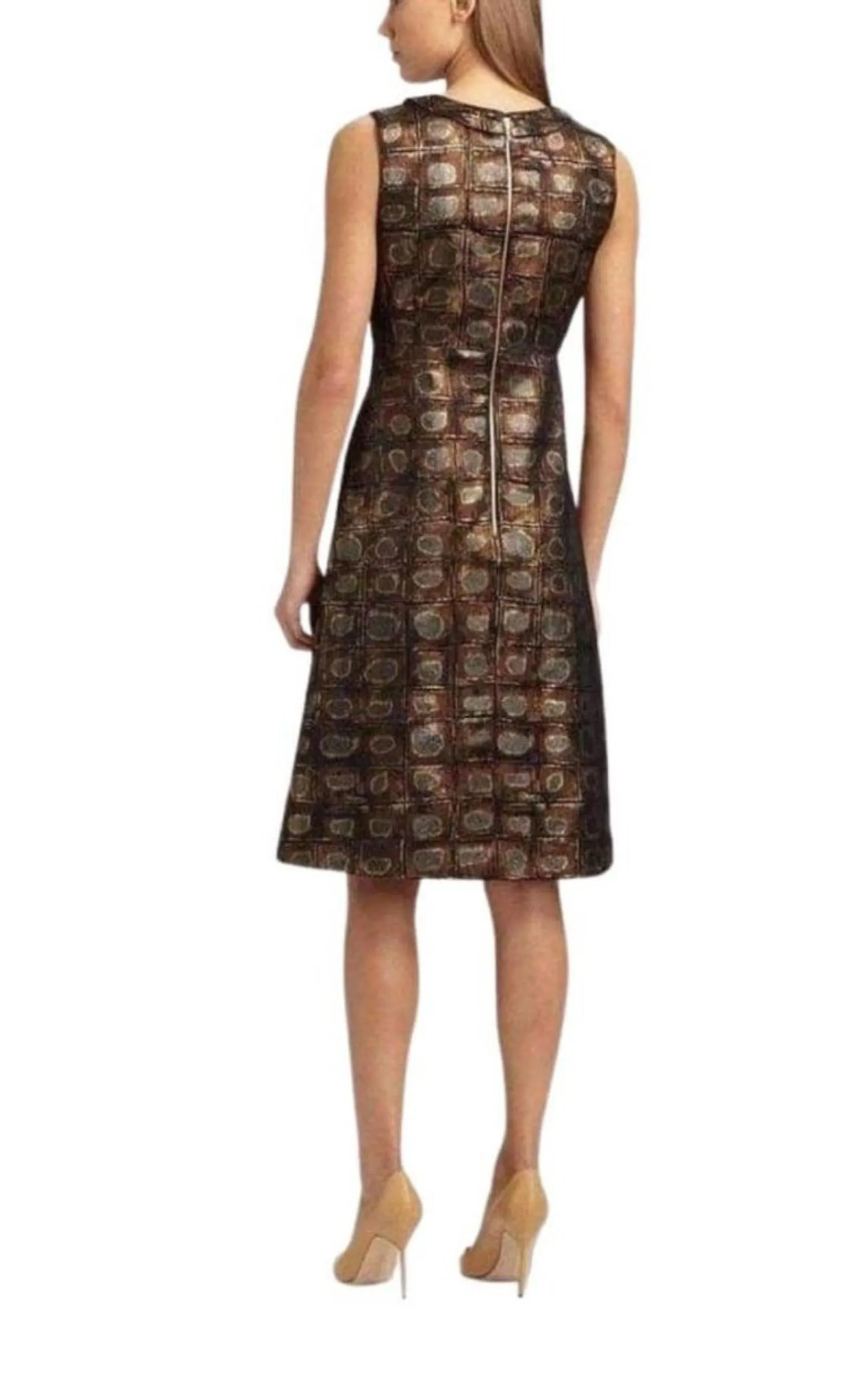 Printed Organdy Finished Dress