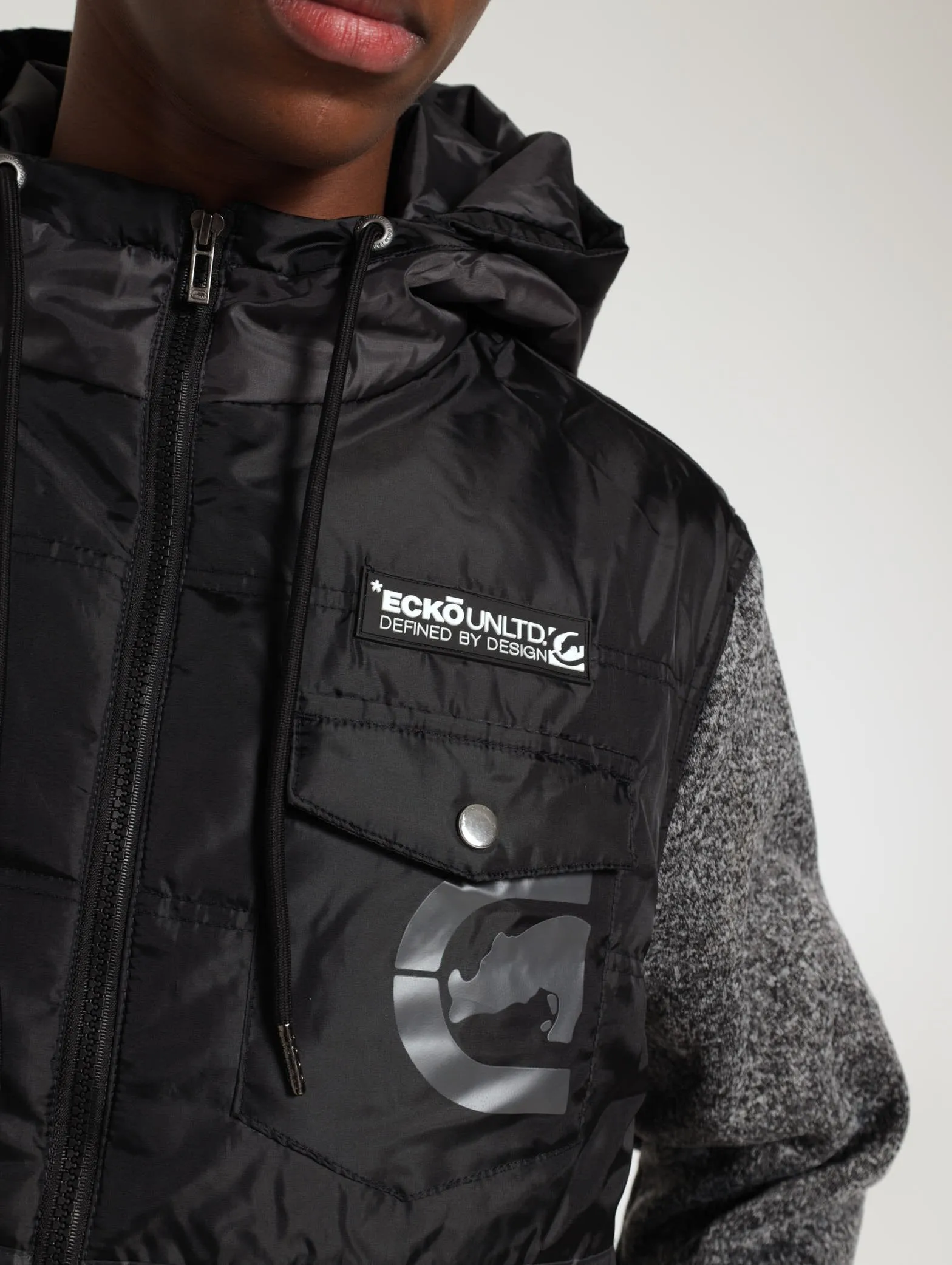 Puffer Hooded Jacket - Black