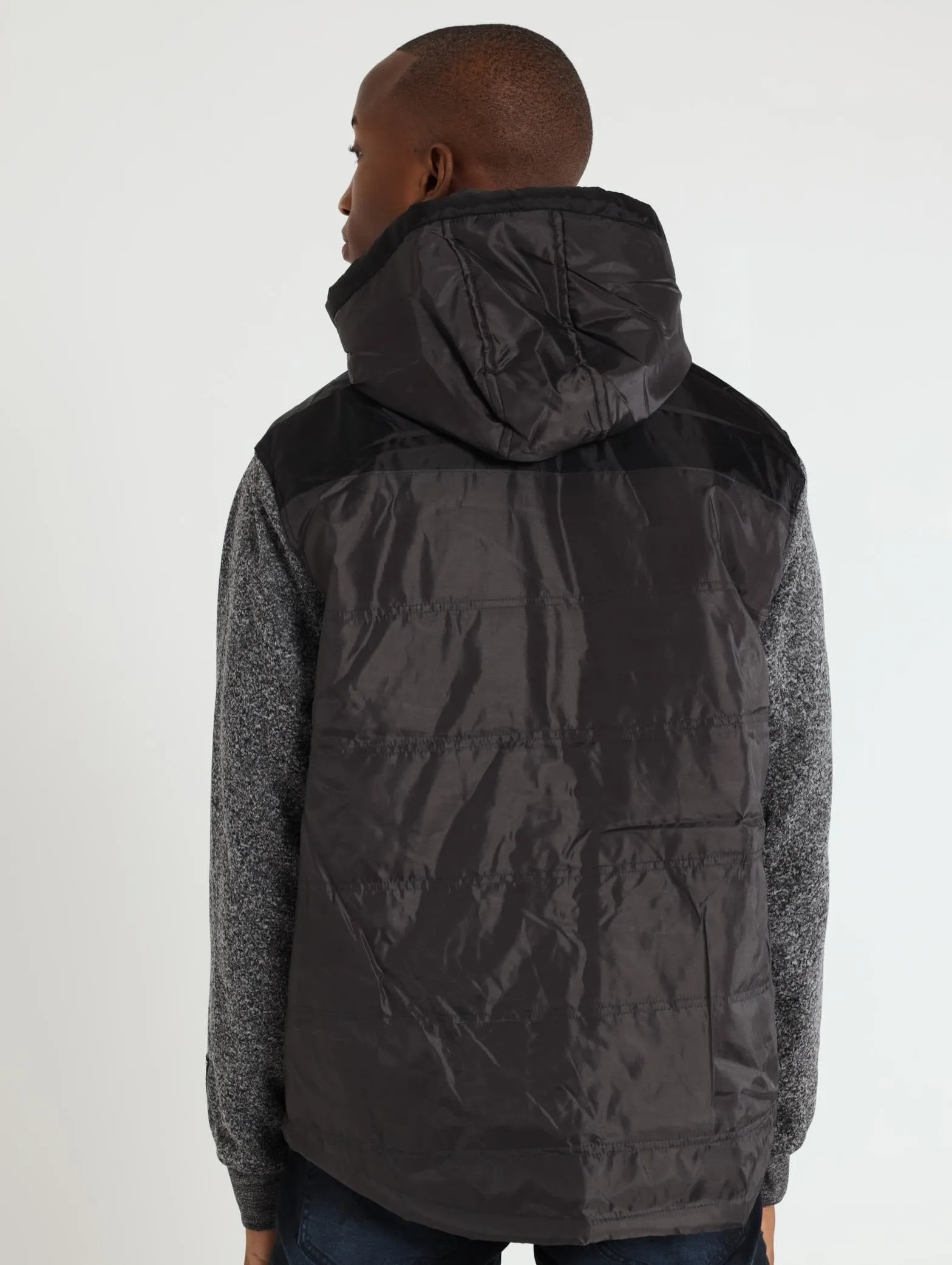 Puffer Hooded Jacket - Black