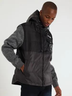 Puffer Hooded Jacket - Black