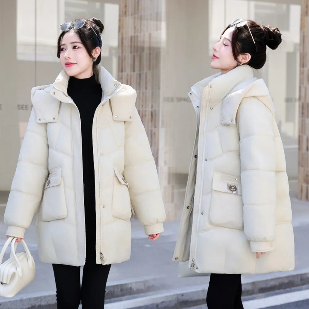 Quilted and Stain-resistant Puffer Coat for Women's Outdoor Adventures