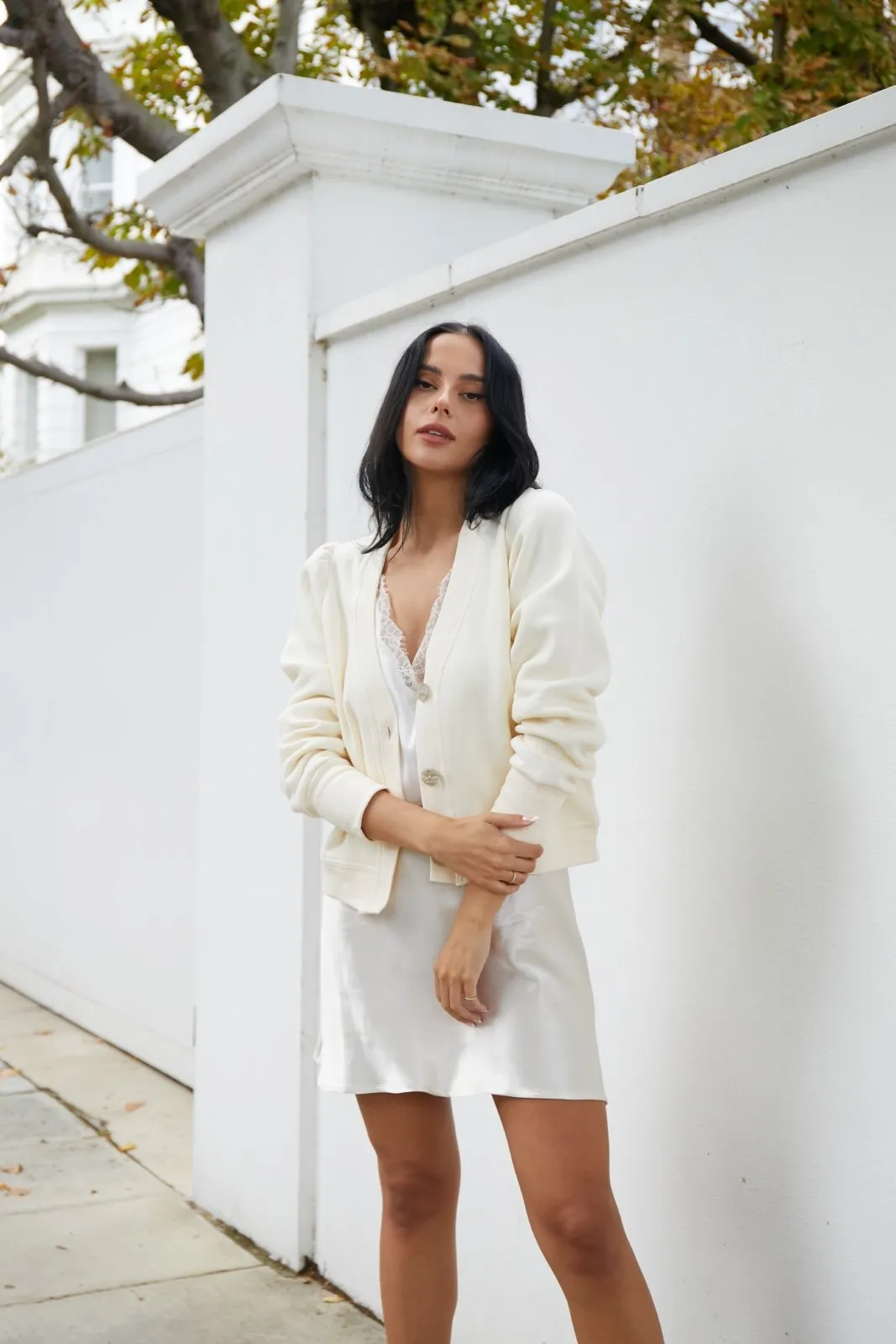 "The Orla" - Satin Mini Skirt (Champagne)