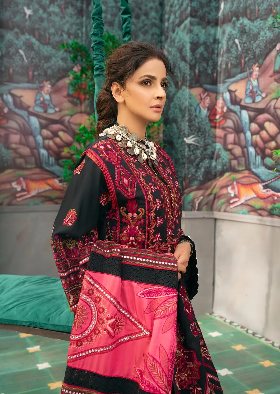 Red and Black Combination Salwar Kameez for Eid #PN506
