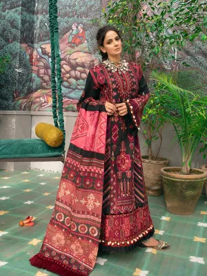 Red and Black Combination Salwar Kameez for Eid #PN506