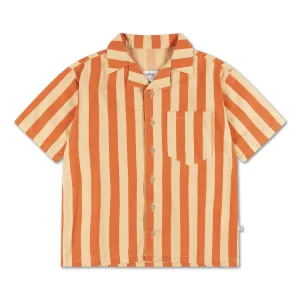 Repose AMS Boxy Shirt Tangerine Block Stripe