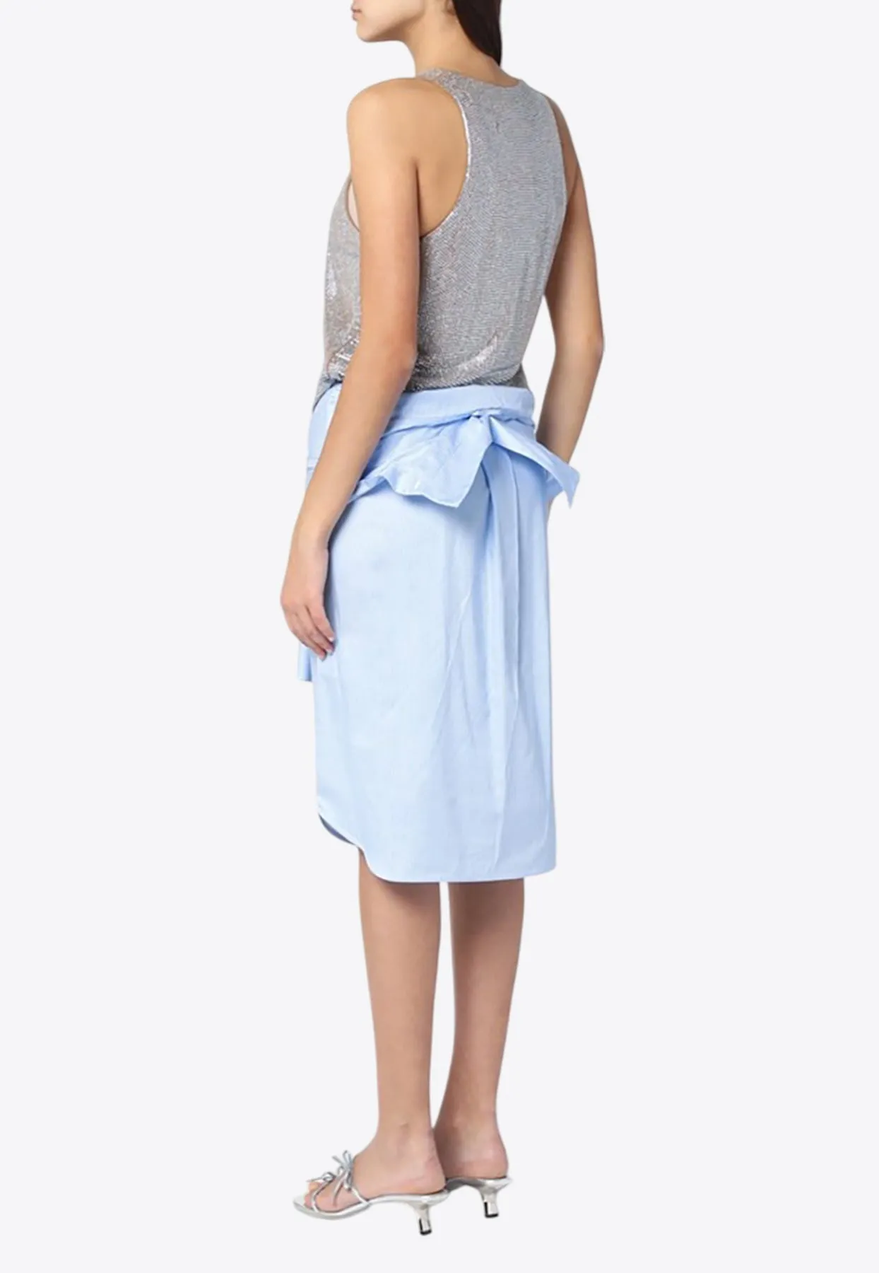 Rhinestone Embellished Shirt Dress