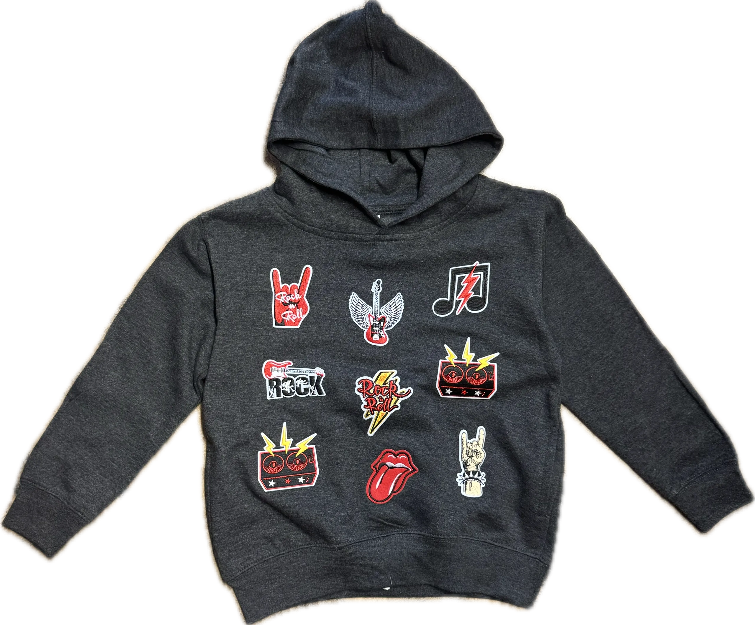 RHT Kids- Rock & Roll Hoodie (grey)