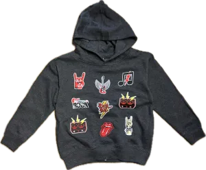 RHT Kids- Rock & Roll Hoodie (grey)