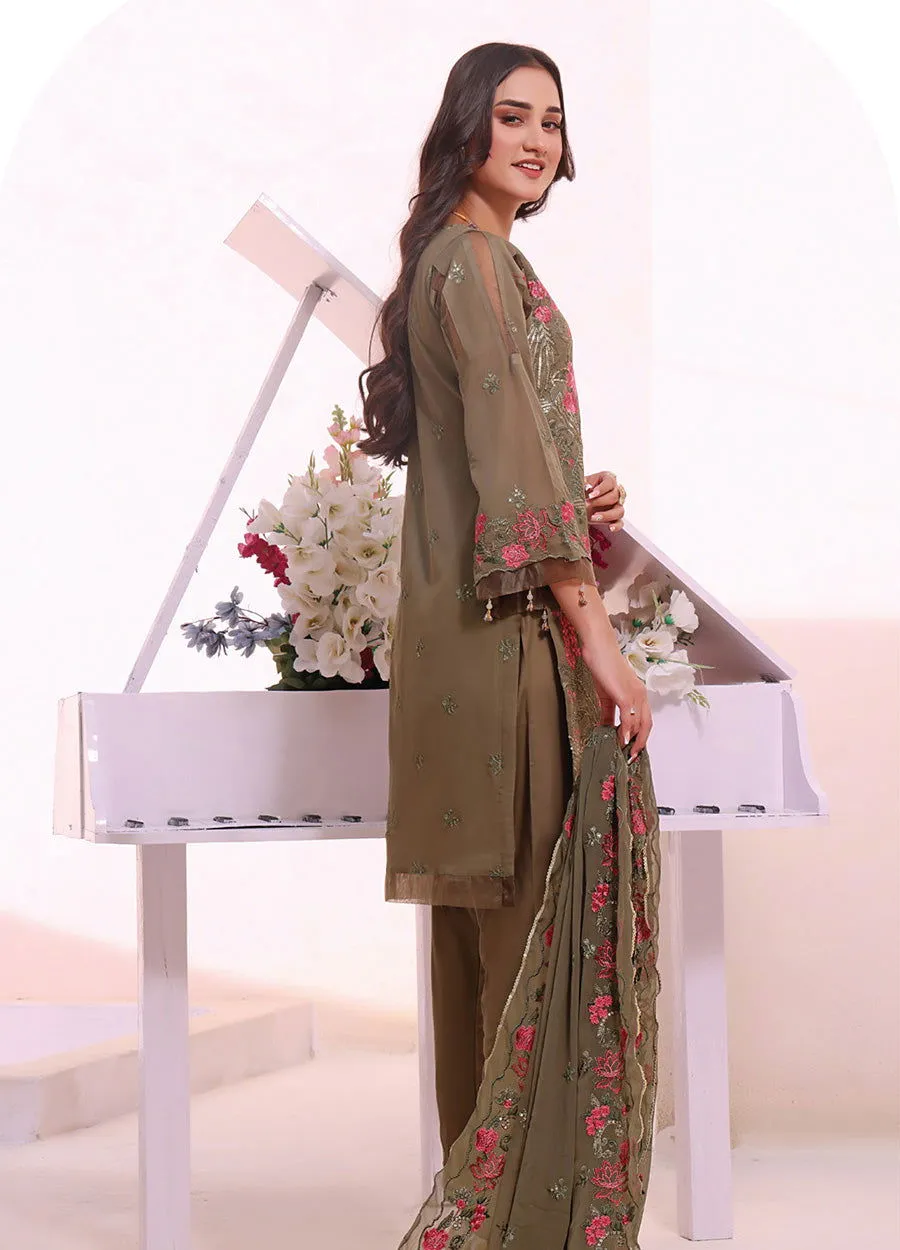 Rida Luxury Fancy Embroidered Unstitched 3pcs