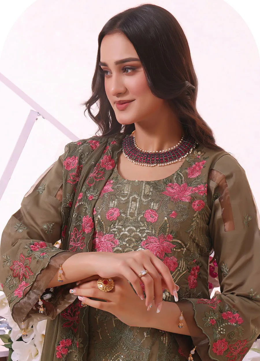 Rida Luxury Fancy Embroidered Unstitched 3pcs