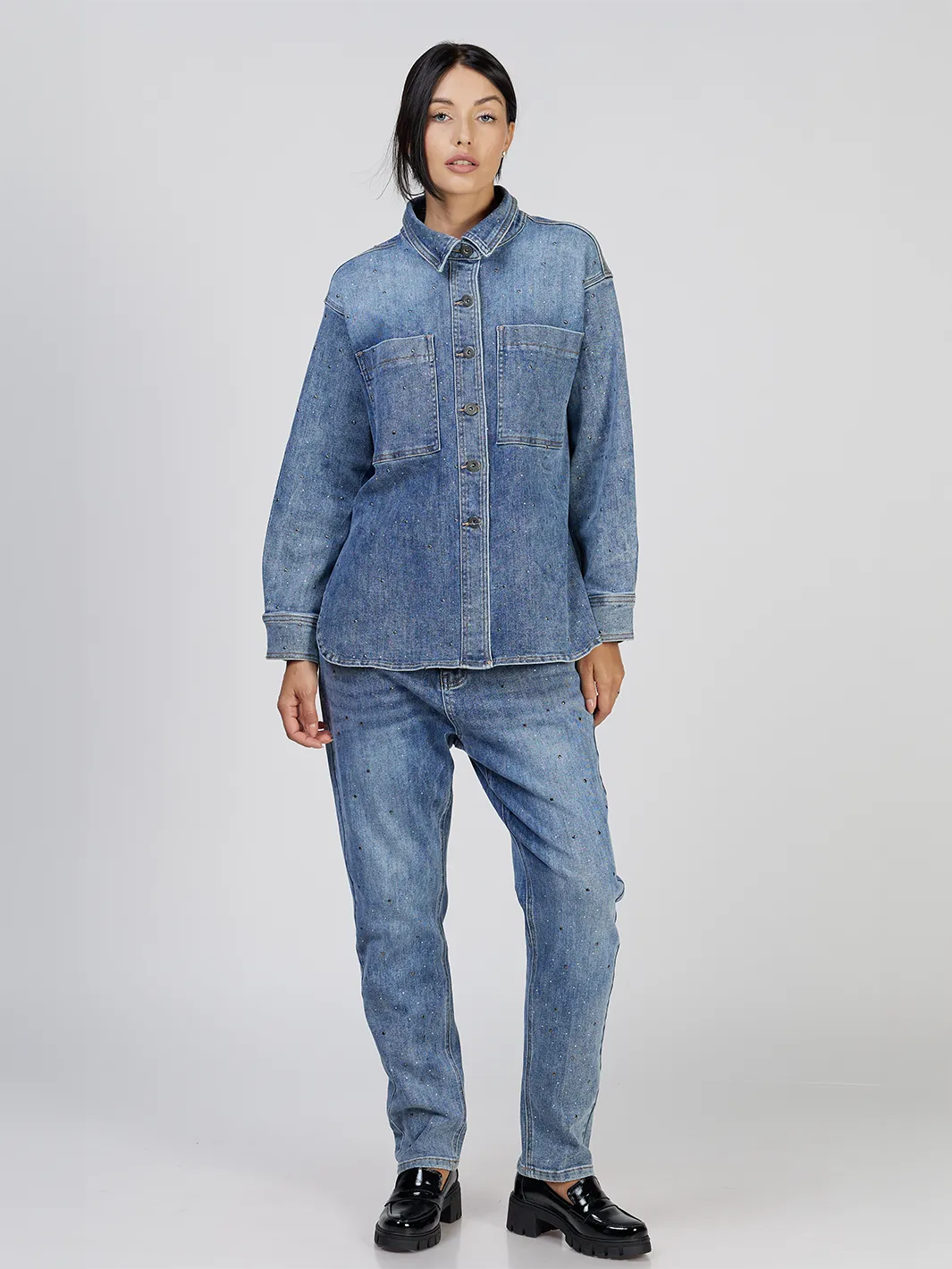 Rosetta M. Blue Denim Shirt Jacket