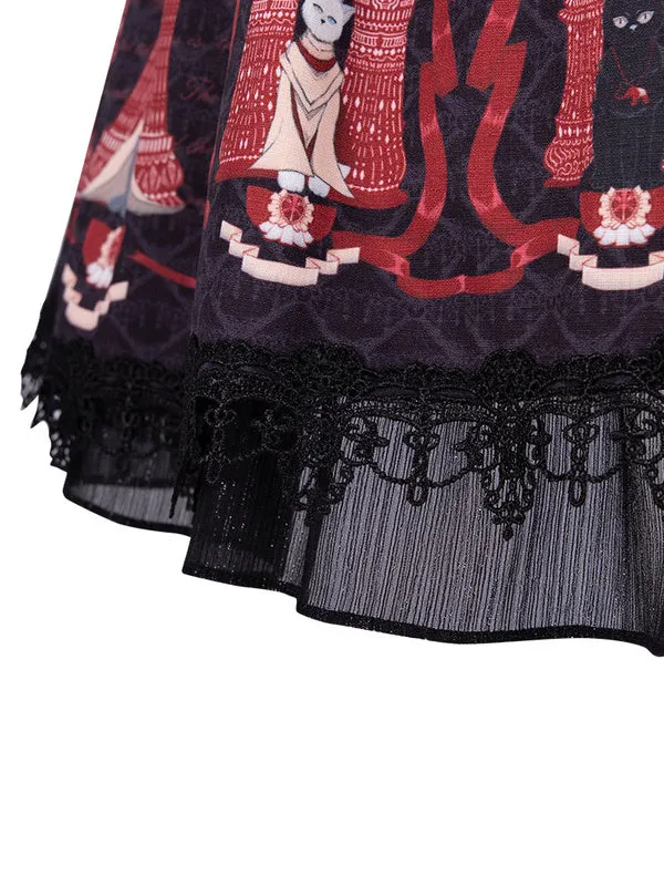 Royal Lolita JSK Dress Lolita Black Sleeveless Lace Up Lolita Jumper Skirts